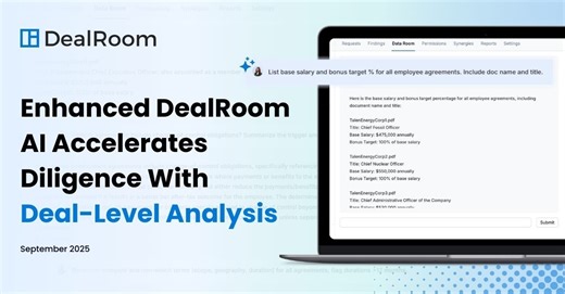 DealRoom AI: AI Analysis with Deal-Level Chat for faster diligence | Kison Patel posted on the topic | LinkedIn