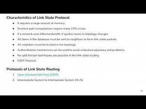 Link state routing and OSPF protocol