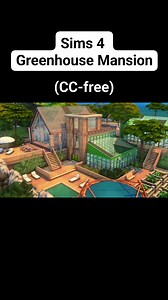 395K views · 5.6K reactions | This CC-free Sims 4 mansion is available in the gallery! ID: KateEmerald Lot: Greenhouse Mansion #EAPartner#sims4 #thesims #thesims4 | Kate Emerald | Facebook