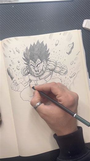 How to draw vegeta | vegeta speed drawing #short #youtubeshorts #vegeta #anime #dragonball