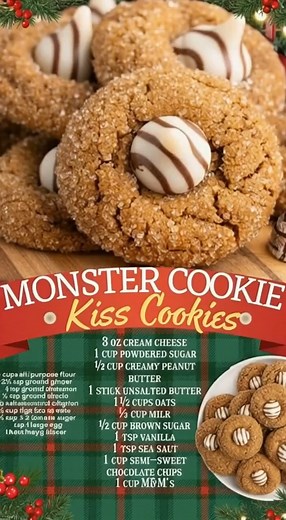34K views · 125 reactions | GINGERBREAD KISS COOKIES! 3 cups all-purpose flour 2¼ tsp ground ginger 1 tsp ground cinnamon 1 tsp baking soda ¾ tsp ground nutmeg ½ tsp ground allspice ¾ cup salted sweet cream butter ¾ cup light brown sugar ½ cup + 2 tbsp molasses 1 large egg 1½ tsp vanilla extract 30 Hershey’s Hugs kisses Sanding sugar | Alexander Jai | Facebook
