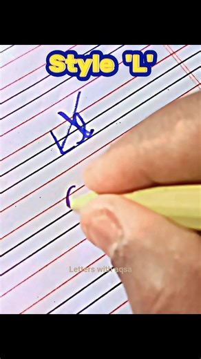 How to Style Letter L in Cursive ✍️_ letters with aqsa