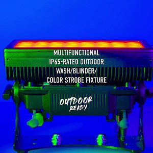 The ADJ 32 HEX Panel IP is an IP65-rated multi-functional wash / blinder / color strobe fixture designed for both indoor and outdoor use. It features 32 x 12W HEX LEDs (6-IN-1 – RGBWA UV) arranged into eight individually controlled zones. It offers a 24-degree standard beam angle and is supplied with a magnetic removable filter frame that can be used to add a diffusion filter to increase the beam angle if required. It has an all-metal, black housing and is fitted with a versatile mounting system