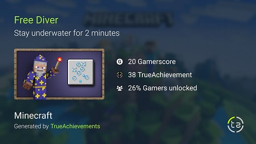 Free Diver achievement in Minecraft