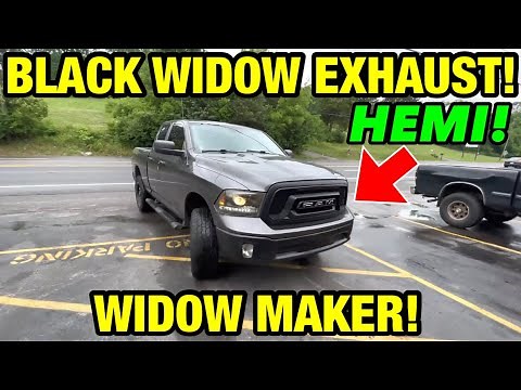 2014 RAM 1500 5.7L HEMI DUAL EXHAUST w/ BLACK WIDOW WIDOW MAKER!