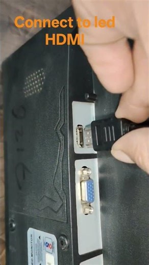 How to HDMI connect to port hdmi apne monitor ya led se kase connect karei #port #hdmi #shorts