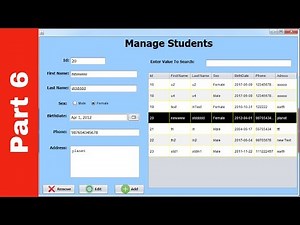JAVA - Student Information System Project In Java Using NetBeans With Source Code | Part 6