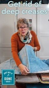 Quick removal of creases in your fabric...even the really deep ones #CreaseRemoval #WrinkleFree #SmoothFabrics #NoMoreCreases #IroningSolutions #DeepCreaseRemoval #FabricCare #LaundryHacks #ClothingMaintenance #FreshlyPressed #WrinkleRemovalTips #QuickAndEasyIroning #EffortlessCreaseRemoval | Just Get It Done Quilts