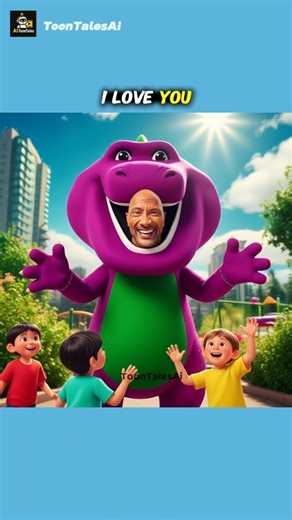 Dwayne Barney Parody#memes #ai #aiart #chatgpt #dinosaur #shorts