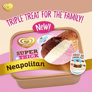 15K views · 2.5K reactions | Give your family a sweet triple treat! Make your next dessert together more special and enjoy the super trio of super chocolate, vanilla, and strawberry with the new Selecta Neapolitan! | Selecta Philippines | Facebook