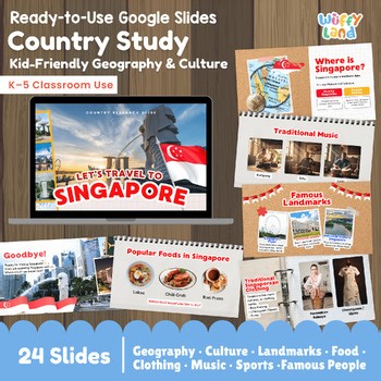 Singapore Country Study Google Slides | SE Asia Geography Culture History