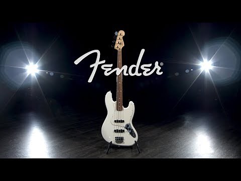 Fender Player Jazz Bass PF, Polar White | Gear4music demo
