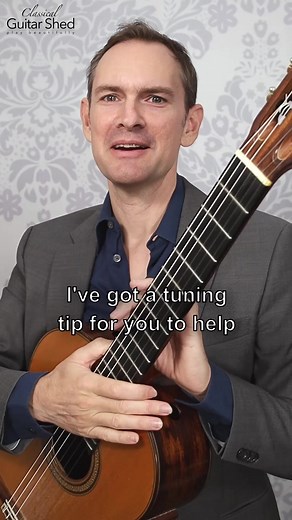 Pro tuning tip: Stay in tune longer! When tuning, try this trick: tune down below the note, then come back up. It tightens the string on the key, keeping it in tune. Less slip! #classicalguitarshed #TuningTip #GuitarHacks #StayInTune #MusiciansLife #GuitarTips #MusicTricks #TuneUp #GuitarPlayers #Guitarist #KeepRocking | Classical Guitar Shed