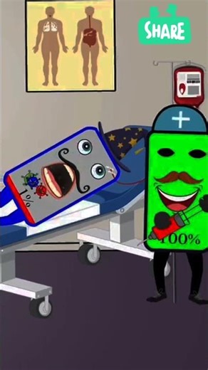 #animation trending injection hospital patient video mobile battery charging animation video