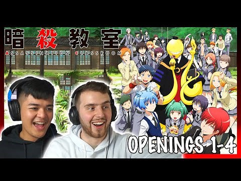ASSASSINATION CLASSROOM Openings 1-4 REACTION! || Anime Op Reaction