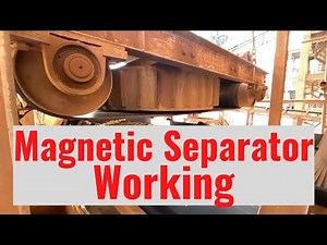 How Magnetic Separator removes metals from Belt conveyor feed? || Magnetic separator working