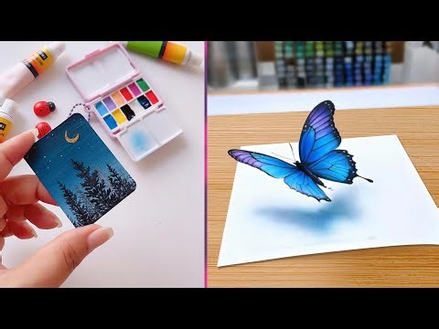12 Easy Art TIPS & HACKS That Work Extremely Well || Easy painting for Beginners