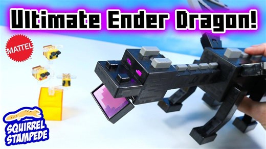 Minecraft Ultimate Ender Dragon Figure Vs Bees Review Mattel