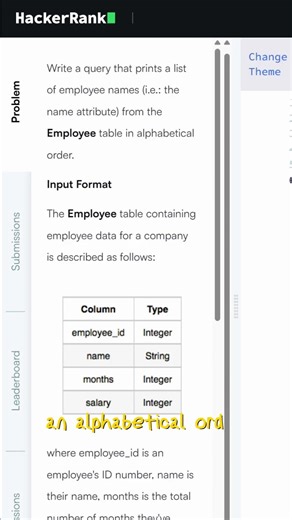 HackerRank SQL DAY 18| Alphabetical Order