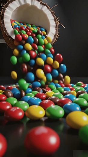 Сладкий сюрприз внутри: кокос с конфетами | Sweet Surprise Inside: Candy-Filled Coconut