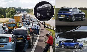 Will an electric car's battery drain when stuck in traffic?