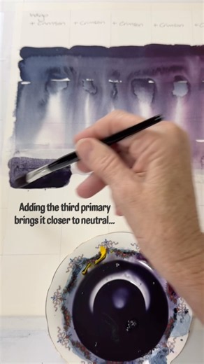 How to mix watercolours to make neutral tint 🎨💦 #watercolorpainting