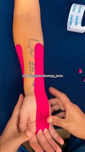 Carpal tunnel syndrome | Carpal Tunnel Taping for Instant Wrist Pain Relief 🤚 #wristpain #sensation