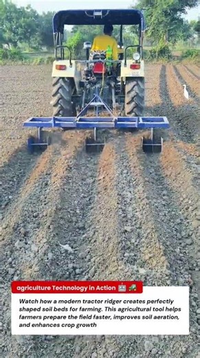 Modern Tractor Ridger Making Perfect Soil Beds | Farming Technology in Action 🚜
