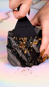 Fossil cracked. Venom spilled. You’re watching time turn to ink. A prehistoric relic breaks open — ancient bark, amber resin, obsidian gel. The smear isn’t decoration — it’s a collapse. This isn’t just ASMR. It’s archaeology with a pulse. Follow and share for more textures that remember extinction. #primordialsatisfying #asmr #visualasmr #fossilwood #oddlysatisfying | Nikkie Burns Digital Creator