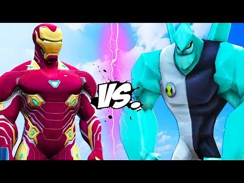 IRON MAN VS BEN 10 - Cristal (Diamondhead) vs Iron Man (Mark 50)