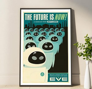 Futuristic Robot Poster Stylish Buy N Large Advertisement Perfect for Tech Enthusiasts and Sci-fi Lovers - Etsy
