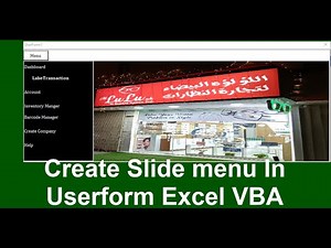 How Create Slide Menu Bar In Userform Excvel VBA