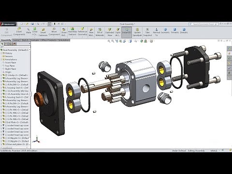 Solidworks tutorial | How to Make Hydraulic Pump in Solidworks