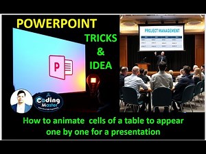 How to animate cells of a table to appear one by one for a presentation