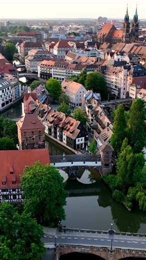 Drone tour of Nuremberg: Germany's historic Bavarian city