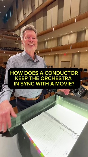 Maestro has a BIG job at our movie concerts. Think you could handle keeping all this straight? 🤯#orchestra #classical #symphony #littlemermaid #conducting