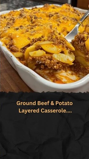 Ground Beef & Potato Layered Casserole