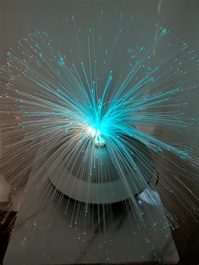 Vintage Fiber Optic Lamp, UFO Silver Base, Color Changing - Etsy Canada