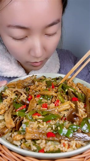 Delicious Homemade Chinese Rice Mukbang