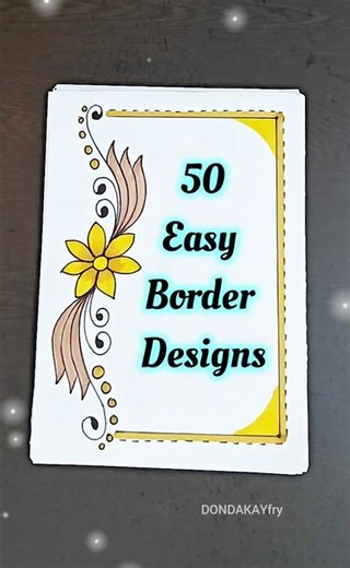 Quick and easy project work design borders|Simple project border designs #shorts