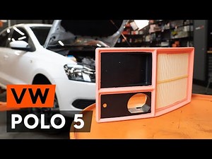 How to change air filter on VW POLO 5 Saloon [TUTORIAL AUTODOC]