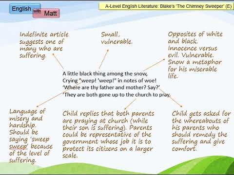 77. ' The Chimney Sweeper' (Experience) by William Blake (A-level)