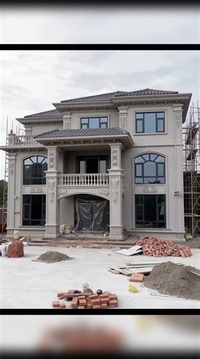 Should you install Roman columns when building a house? #villaplans #ruralhousedesign