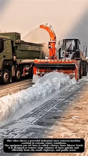 INSANE Snow Removal Machine Clears Roads Fast! #shorts