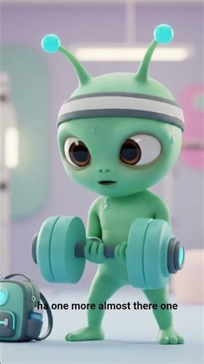 workout with alien👽#viral #video #youtubeshorts