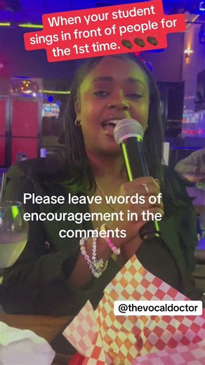 When your student sings in front of a audience for the first time #singingadvice #aaliyah