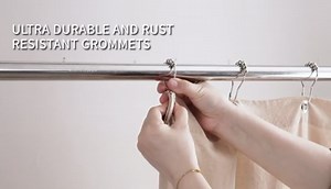 YoKii Mermaid Ruffle 72x72 100% Cotton Ivory White French Country Shabby Chic Shower Curtains Boho Farmhouse Country Cottage Aesthetic Bathroom Decors