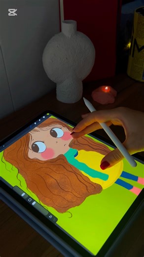 #shorts #procreate #procreateart #cutegirl #digitalart #artshorts #drawingshorts