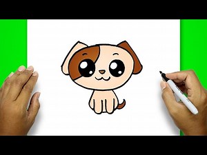 How To Draw A Puppy Easy | Cute Dog Drawing - Videos For Kids