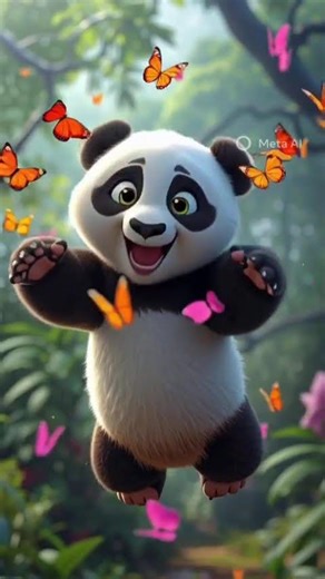 Cute Baby Panda 🐼💖 | 3D Animation Short #shorts.